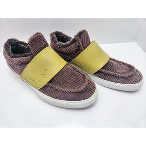 Puma El Roo Men's Size 11 USA Dark Brown Green Athletic Walking Shoes Corduroy